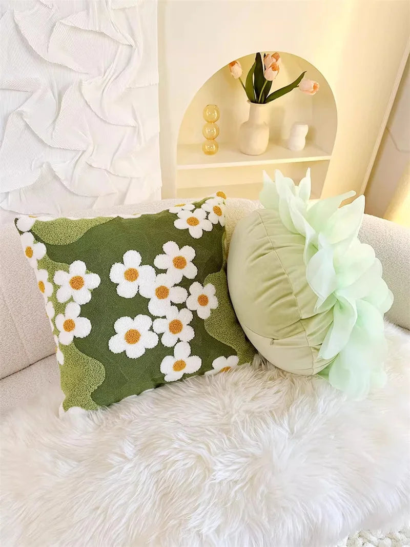 Kissenbezug – Nordisch Moosgrün – 30x50cm, Handgefertigt