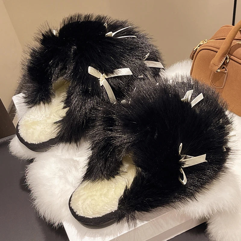 Flauschige Pelzhausschuhe – Komfort Zuhause