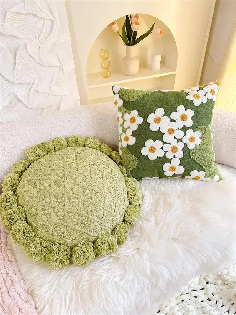 Kissenbezug – Nordisch Moosgrün – 30x50cm, Handgefertigt