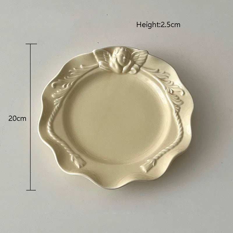 Keramikteller – Französischer Stil Relief – 7.8" Grösse