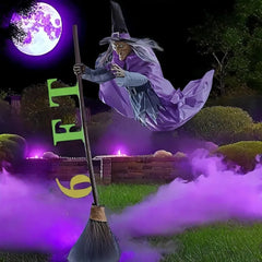 Halloween Hexen Animatronic – Gruseliges Purple Outdoor Prop
