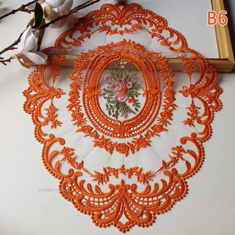 Runde Spitzentischdecke – Moderner Stil – 43x30cm