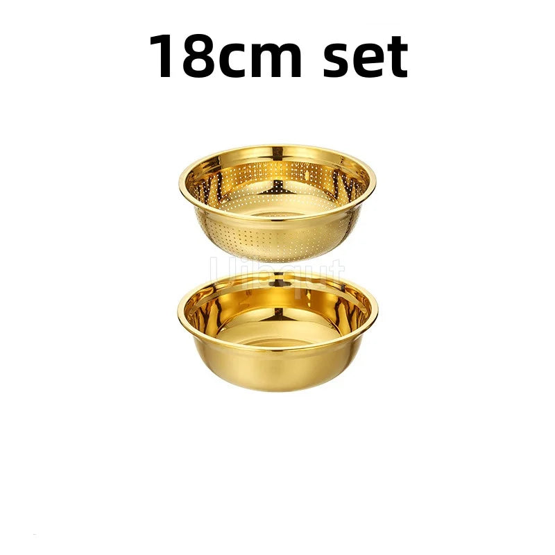 Sieb – Goldener Edelstahl – Verschiedene Grössen