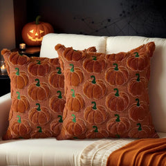 Herbst Kissenbezüge – Faux Fur Strick – 45x45CM Rost