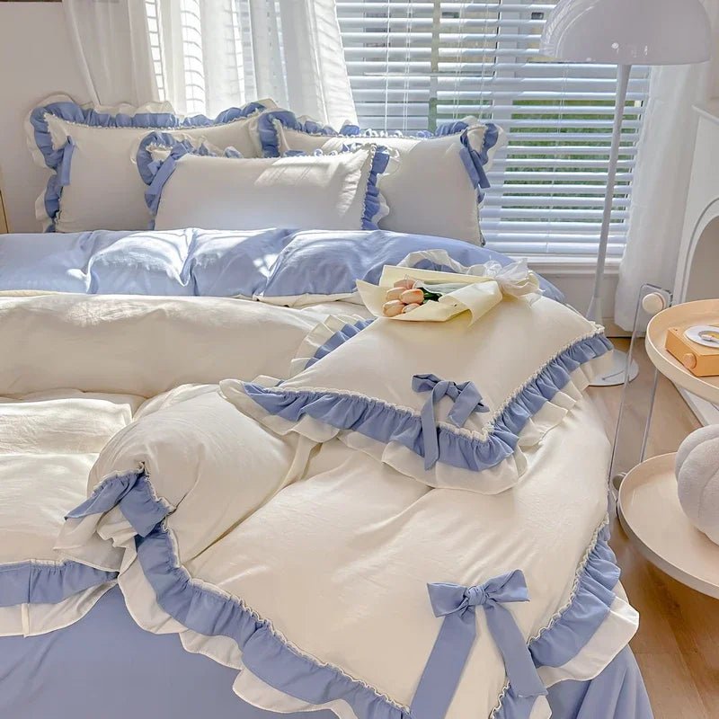 Koreanisches Princess-Bettwäsche Set – Waschbaumwolle – 1.5m/1.8m/2.0m