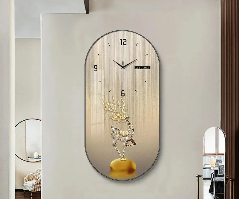 Luxus-Wanduhr – Kristallporzellan – 40x80 cm