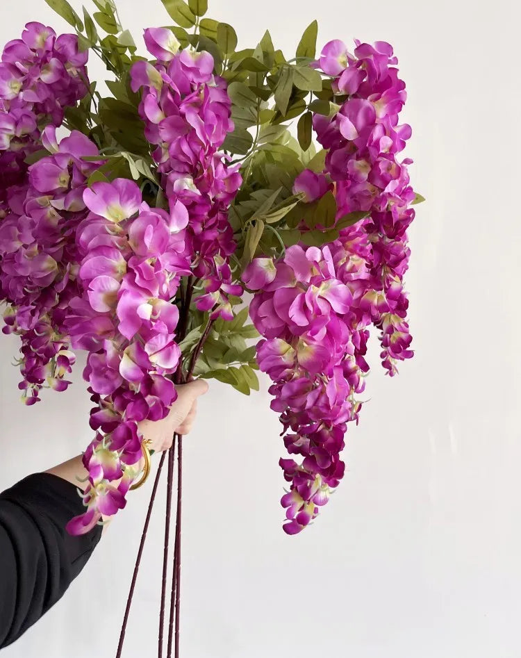 Wisteria Blumenranke – Seidenfloristik – 108cm Länge, Innenbereich