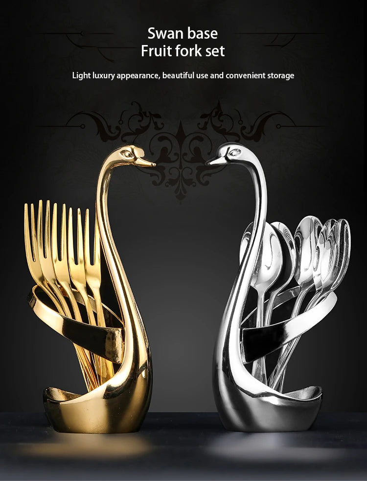 Schwan Besteckständer – Eleganter Edelstahl – Tischdekoration