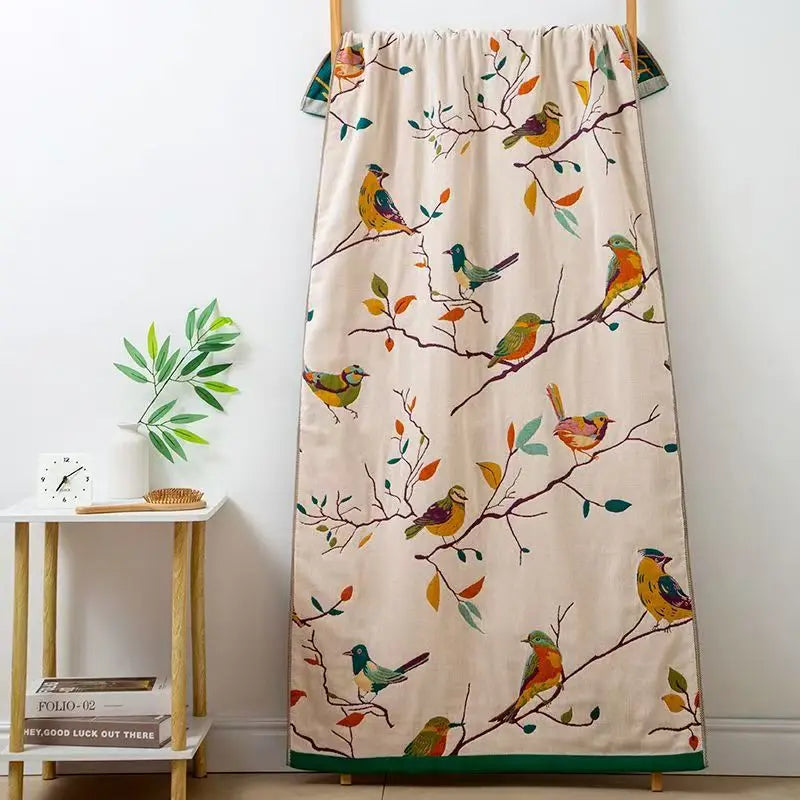 Reine Baumwolle Badetuch – Florales Design – Schnell Trocknend