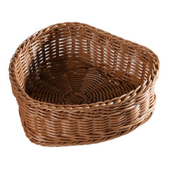 Herzformiger Ablagekorb – Bambus Rattan – 29x25x9cm