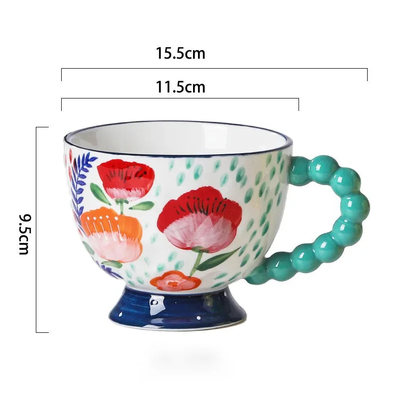 Handbemalte Keramiktassen – Süss & Grosse Kapazität