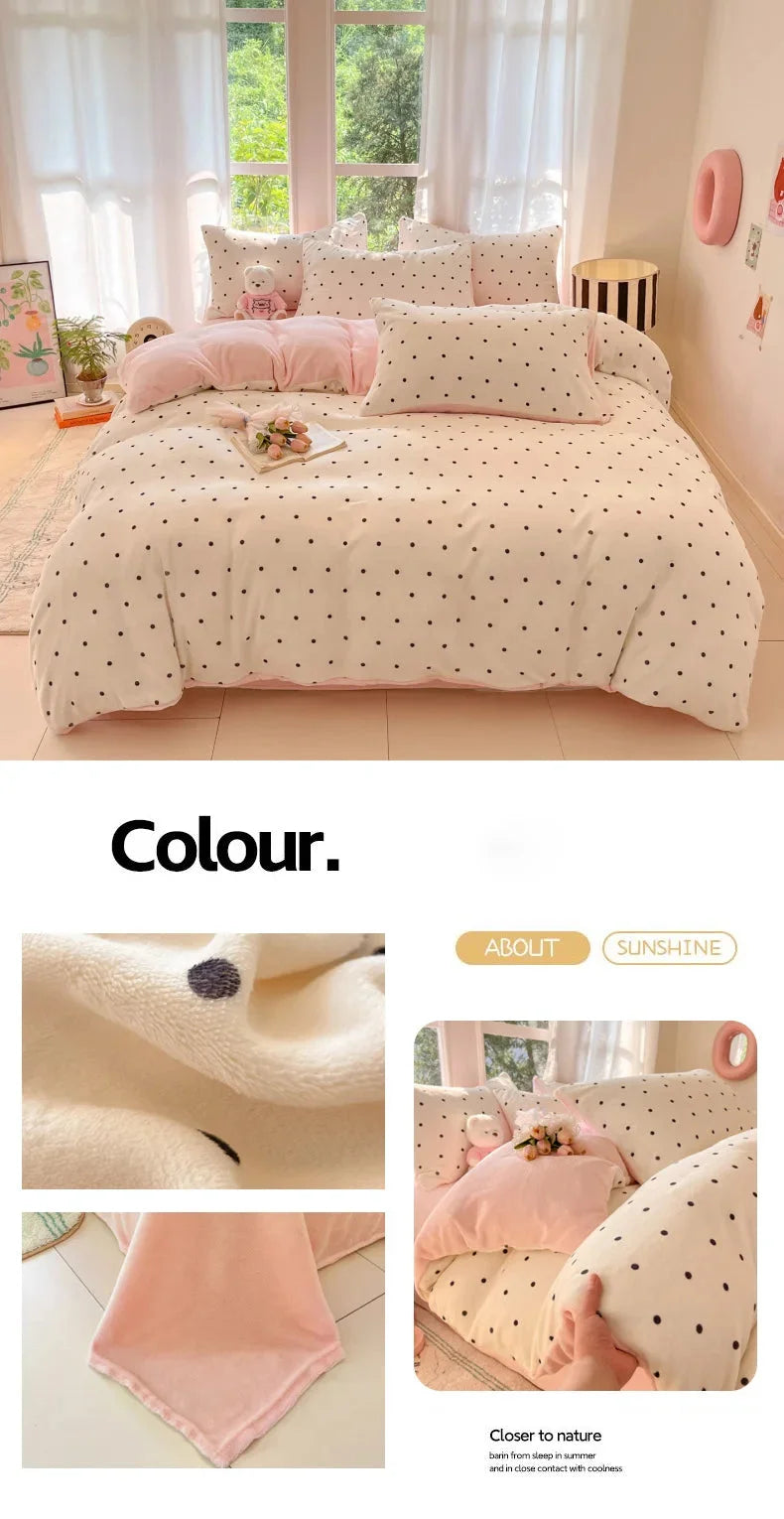 Moderner mehrfarbiger Bettbezug aus Polyesterfleece, Grösse 200x230 cm