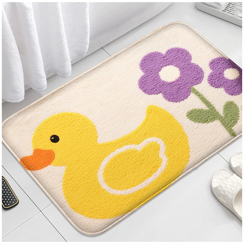 Gelbe Ente Badezimmermatte – Modernes Gummidesign – 60x90cm