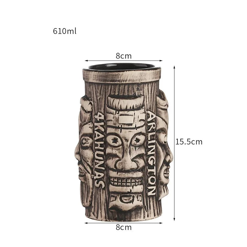 Keramische Tiki-Becher – Amerikanisch Handgemacht – 201-700ml