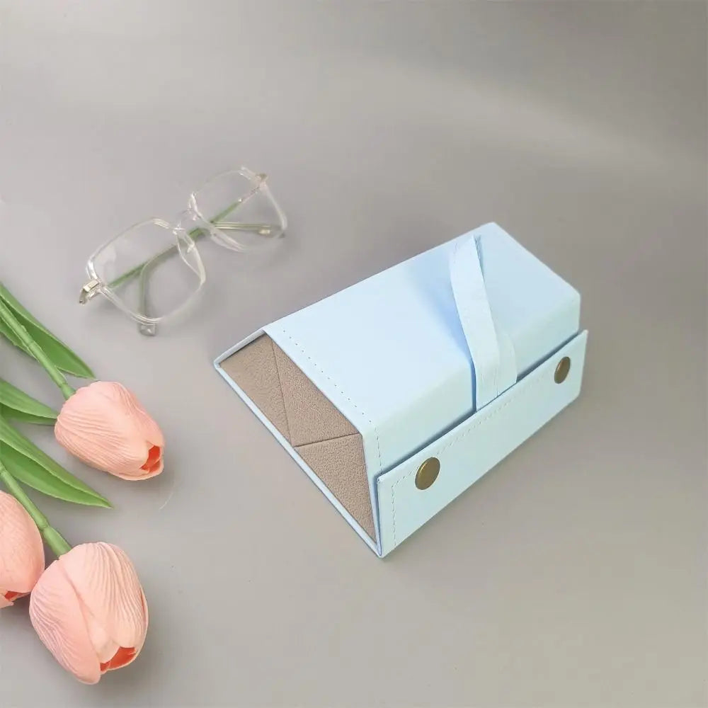 Faltbarer Brillenorganizer – PU Leder – Multi-Steckplätze