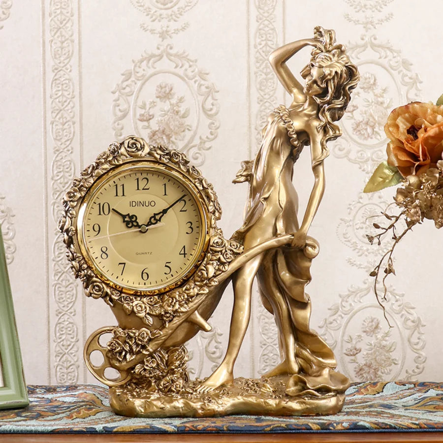 Quarztischuhr – Antikes Metall-Design