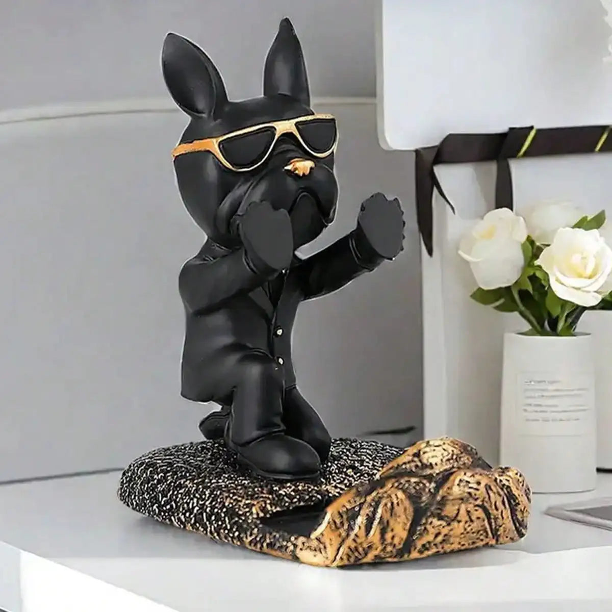 Französische Bulldogge Telefonhalter – Schreibtischdeko