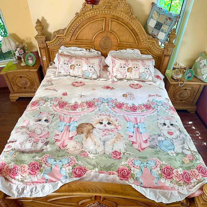 100% Baumwolle Bettdeckenbezug – Cartoon Prinzessin Stil – Twin, Queen, Double