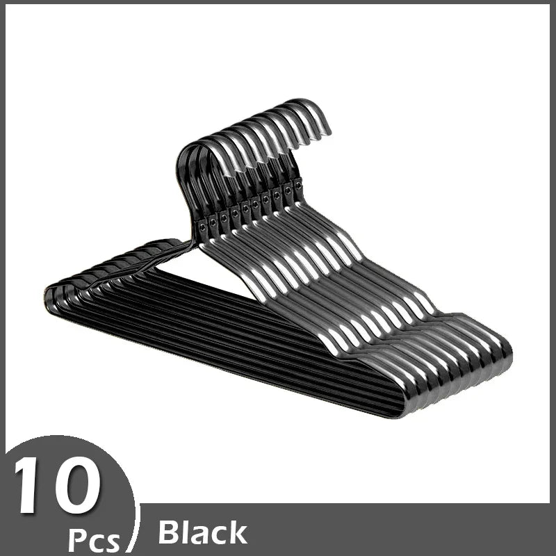 Aluminium-Kleiderhaken – Metall Antirutsch Design - 10er Set