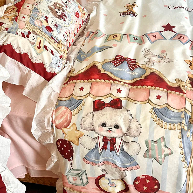 Baumwoll-Bettwäsche – Prinzessin-Stil – Twin, Queen, Double