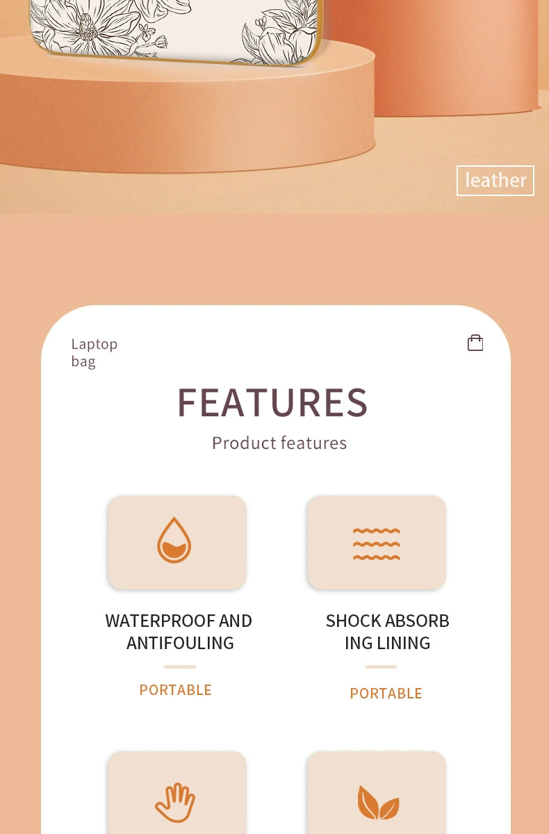 Laptop Tasche – PU Wasserdicht – Multi-Grössen für MacBook