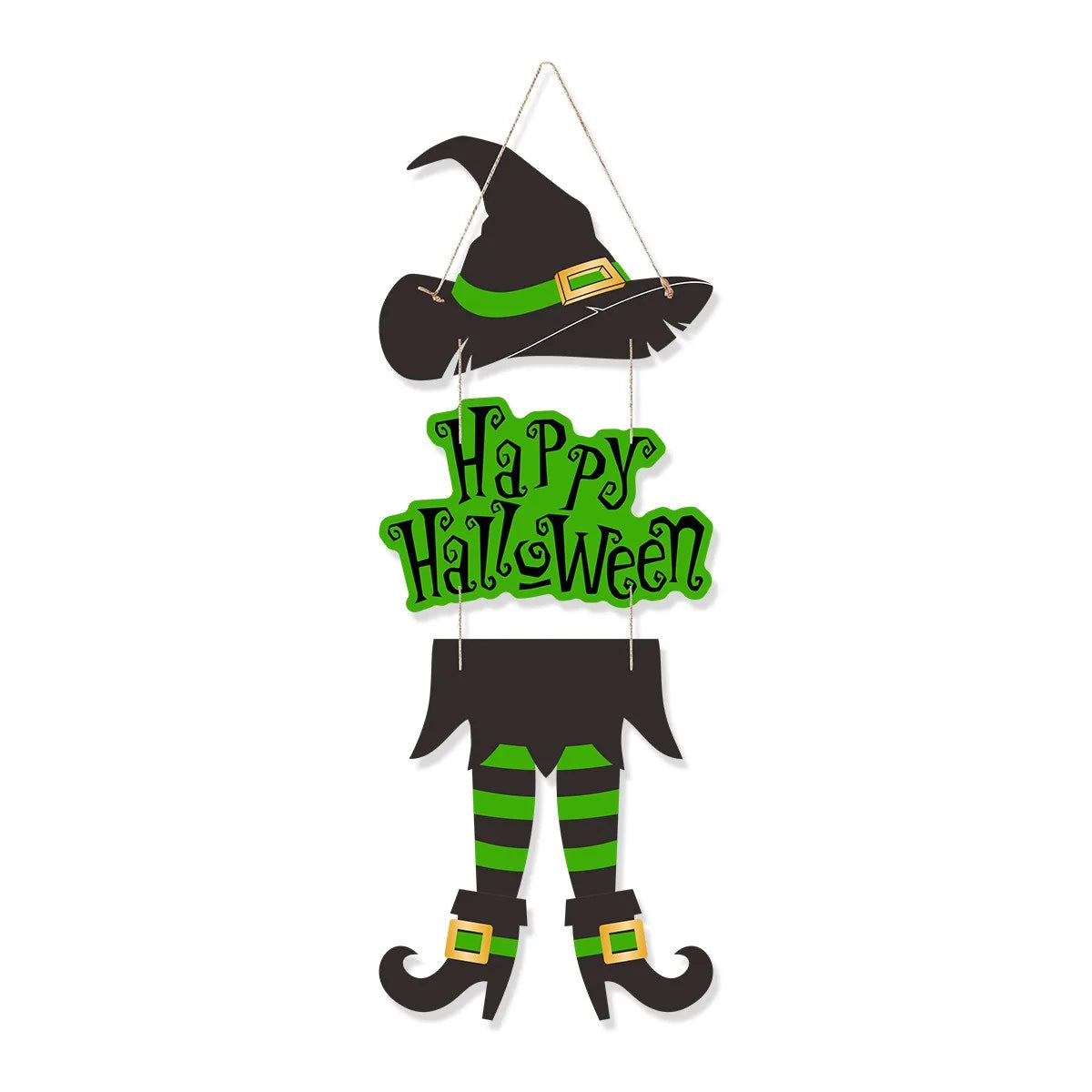 Hexenhut-Türschild – Papierkarton – Halloween-Deko