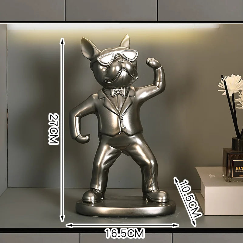 Französische Bulldogge Weinhalter – Harz Nordisch Tischdeko