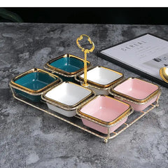 Keramik Snackplatte – Quadratisch, Stilvolle Tischdeko