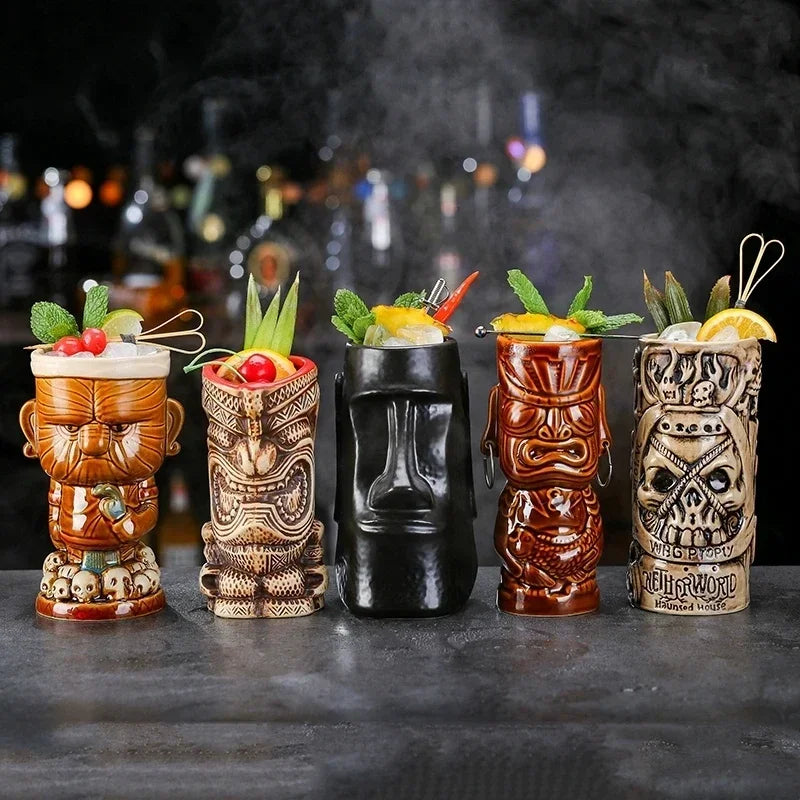 Keramische Tiki-Becher – Amerikanisch Handgemacht – 201-700ml