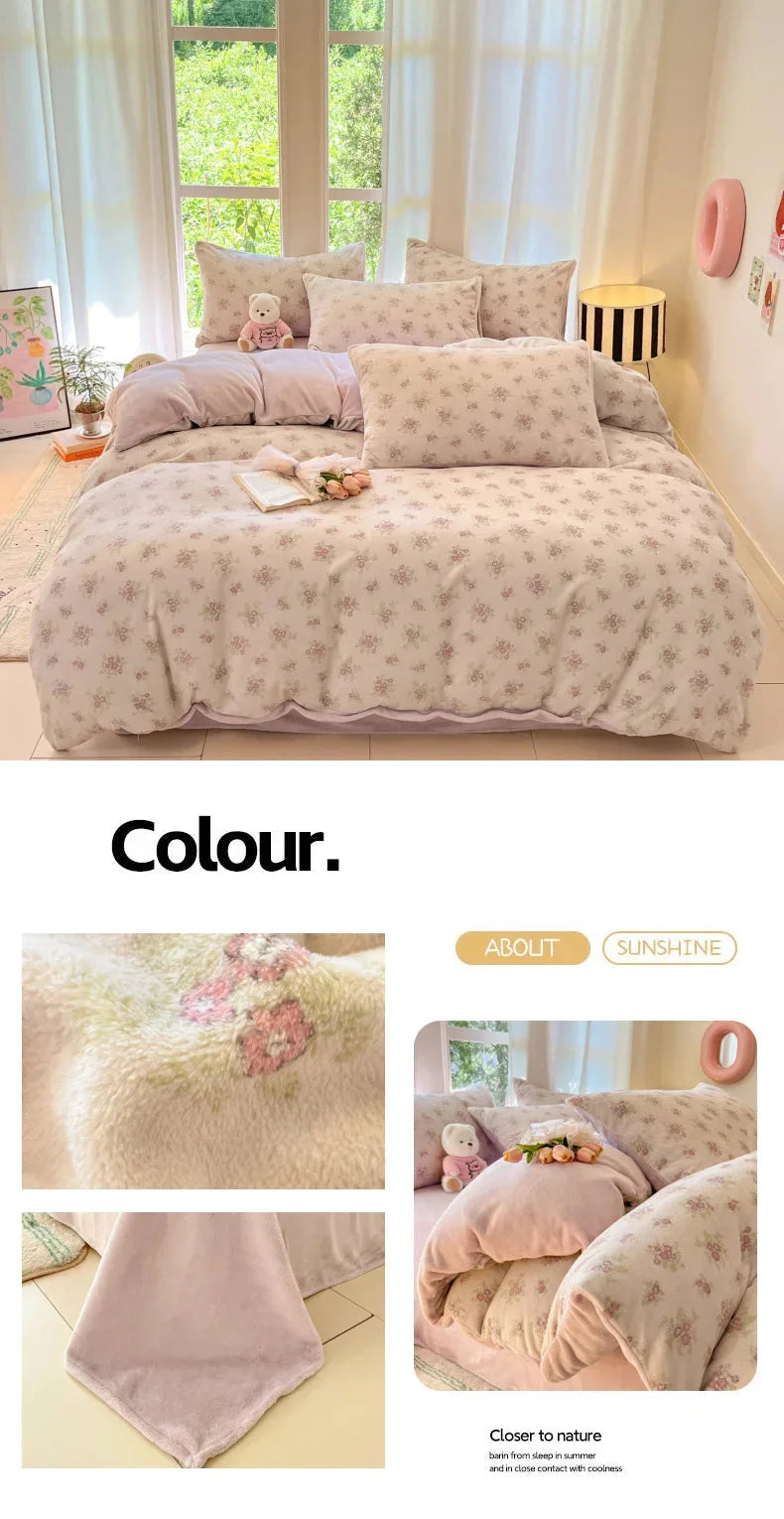 Fleece-Bettbezug mit modernem Design, Farbe: tianlemeidile, Grösse: 200x230 cm