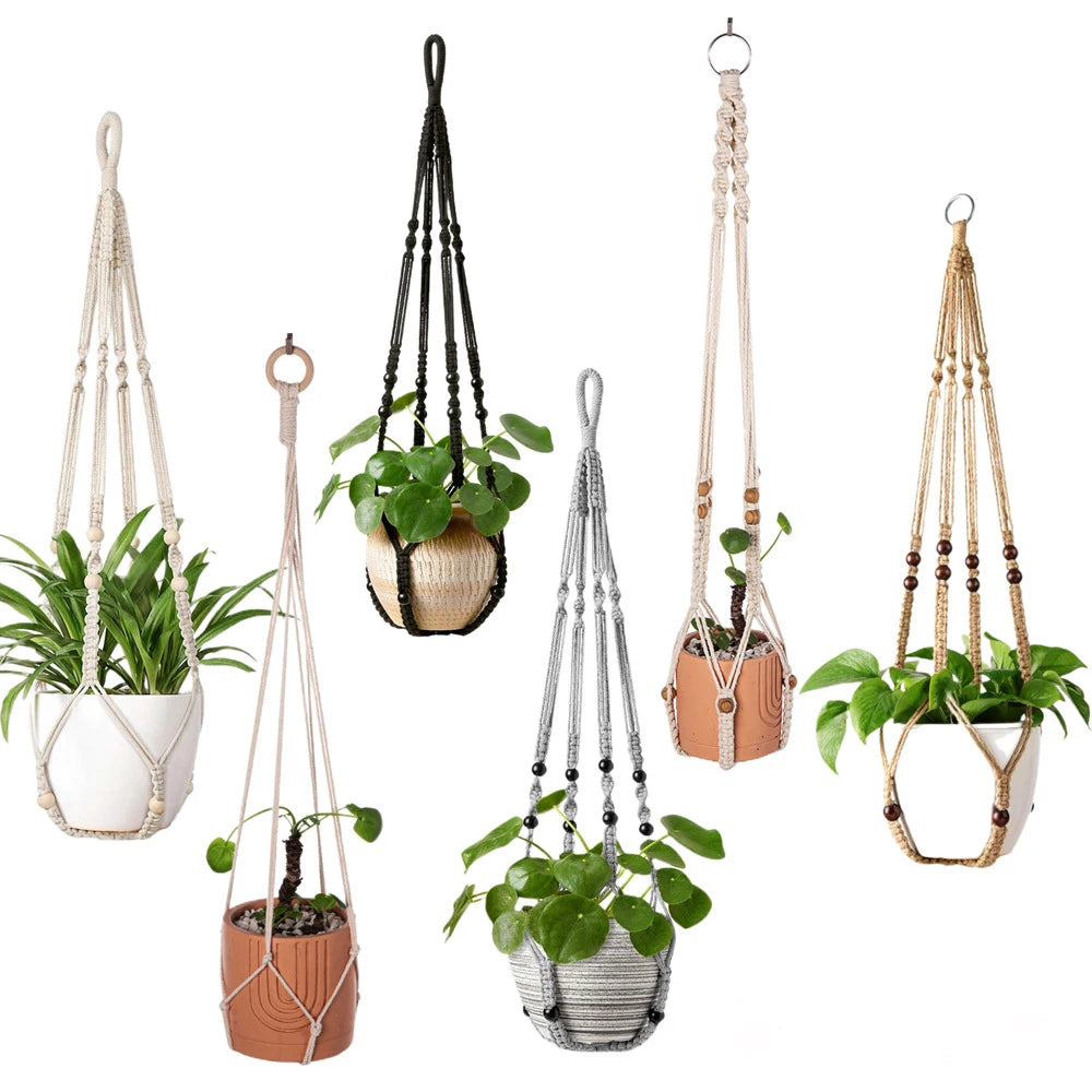 Handgemachter Pflanzenhänger – Boho Makramee Design – Innenbereich