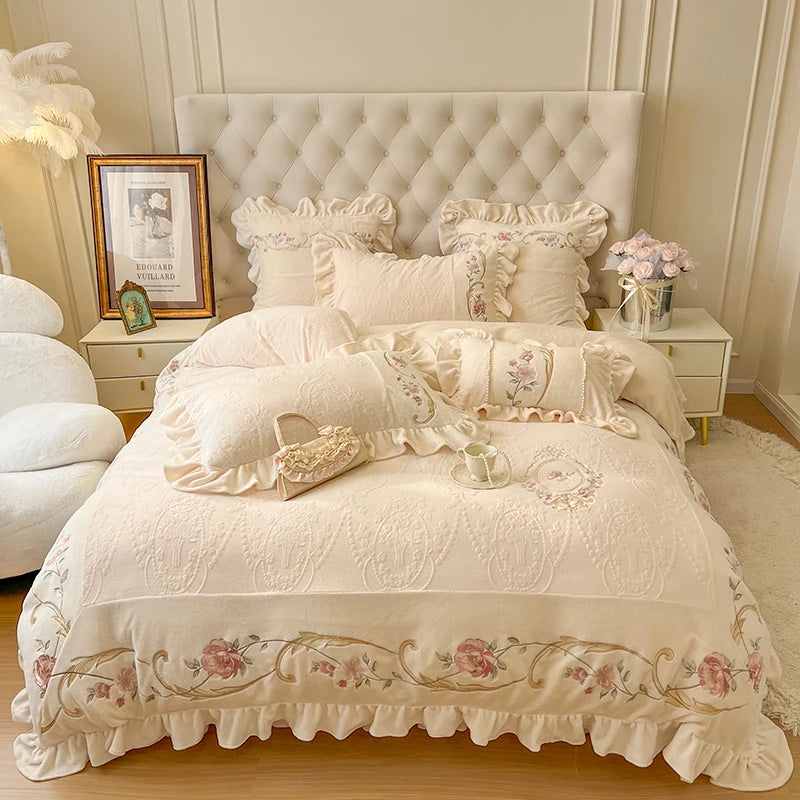 Samtdecke – Vintage Charme – King/Queen Grösse