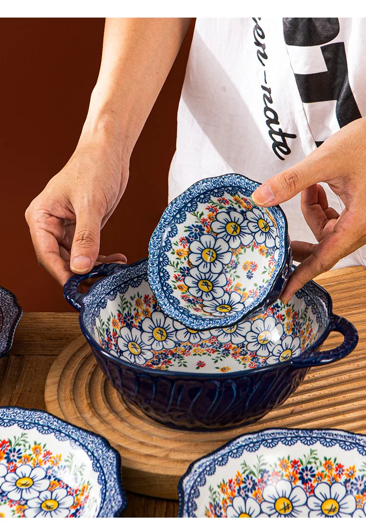 Keramikgeschirr Set – Boheme Blumenmuster – Verschiedene Grössen