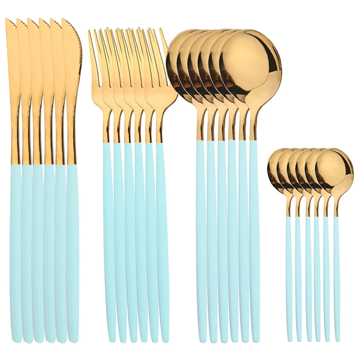 Gold Besteckset – Edelstahl – 24-teilig