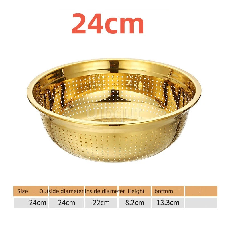 Sieb – Goldener Edelstahl – Verschiedene Grössen