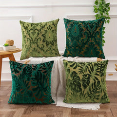 Chenille Kissenbezug – Tropisches Pflanzendesign – 450mm