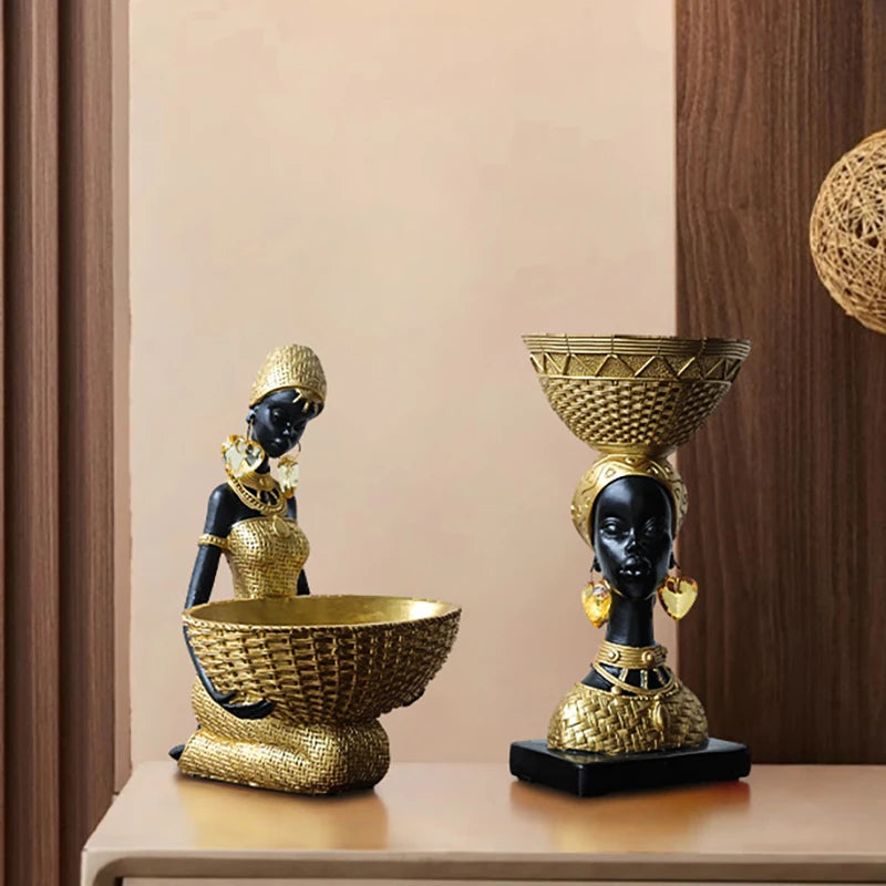 Afrikanische Stammesfiguren – Kunstwerk aus Resin – Verschiedene Grössen