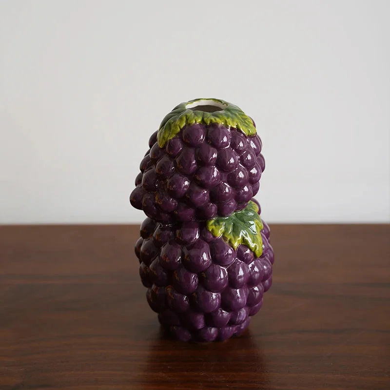 Fruchtförmige Vase – Keramik Vintage – Zitrone 12x4x10cm