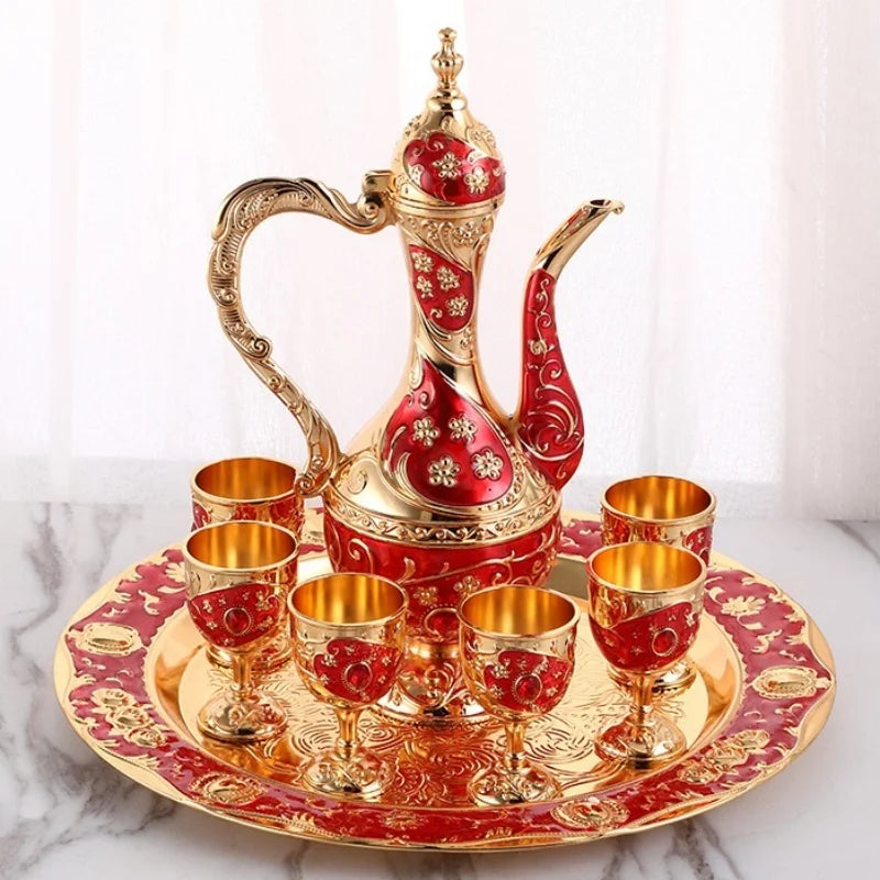 Weinset – Vintage Legierung Design – Wohnzimmerdeko