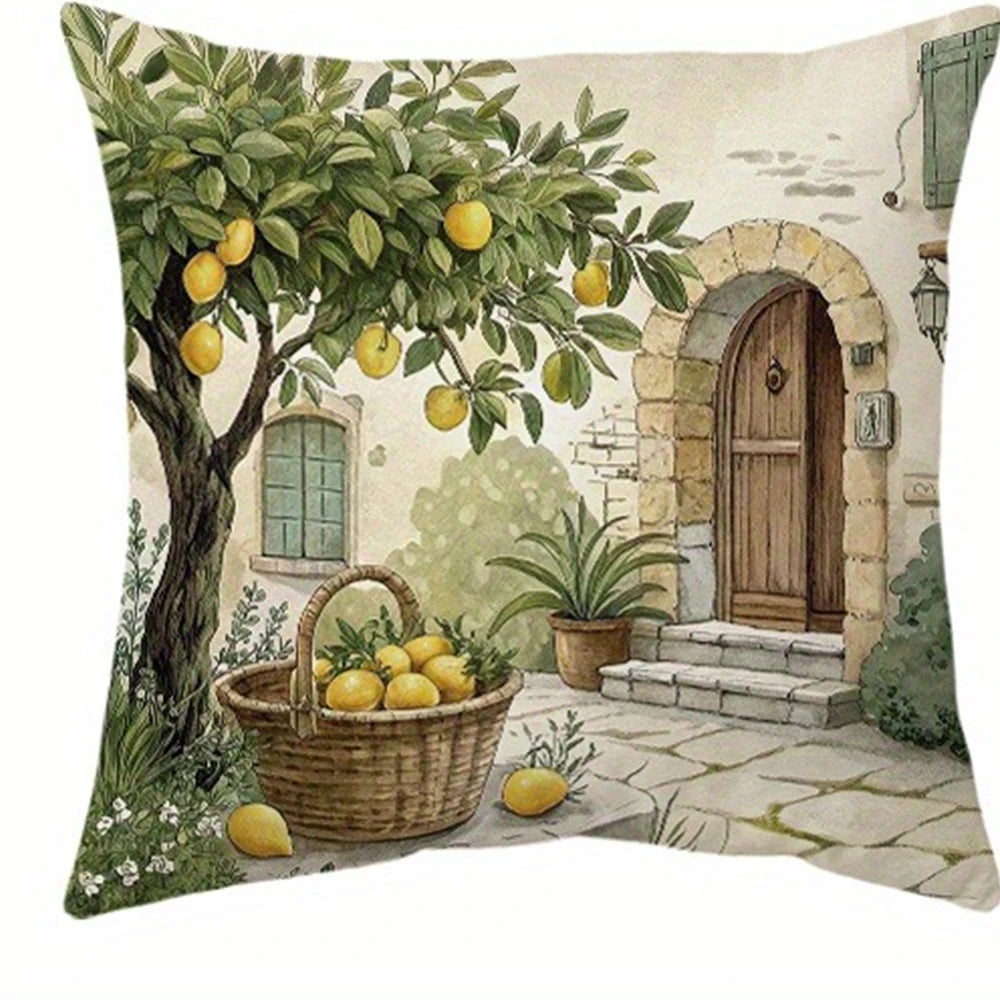 Zitronen Kissenbezüge – Polyester Print – 45x45cm