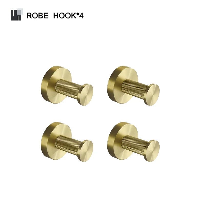 Badezimmer Hardware Set – Gebürstetes Gold – Wandmontage
