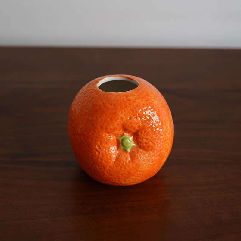 Fruchtförmige Vase – Keramik Vintage – Zitrone 12x4x10cm