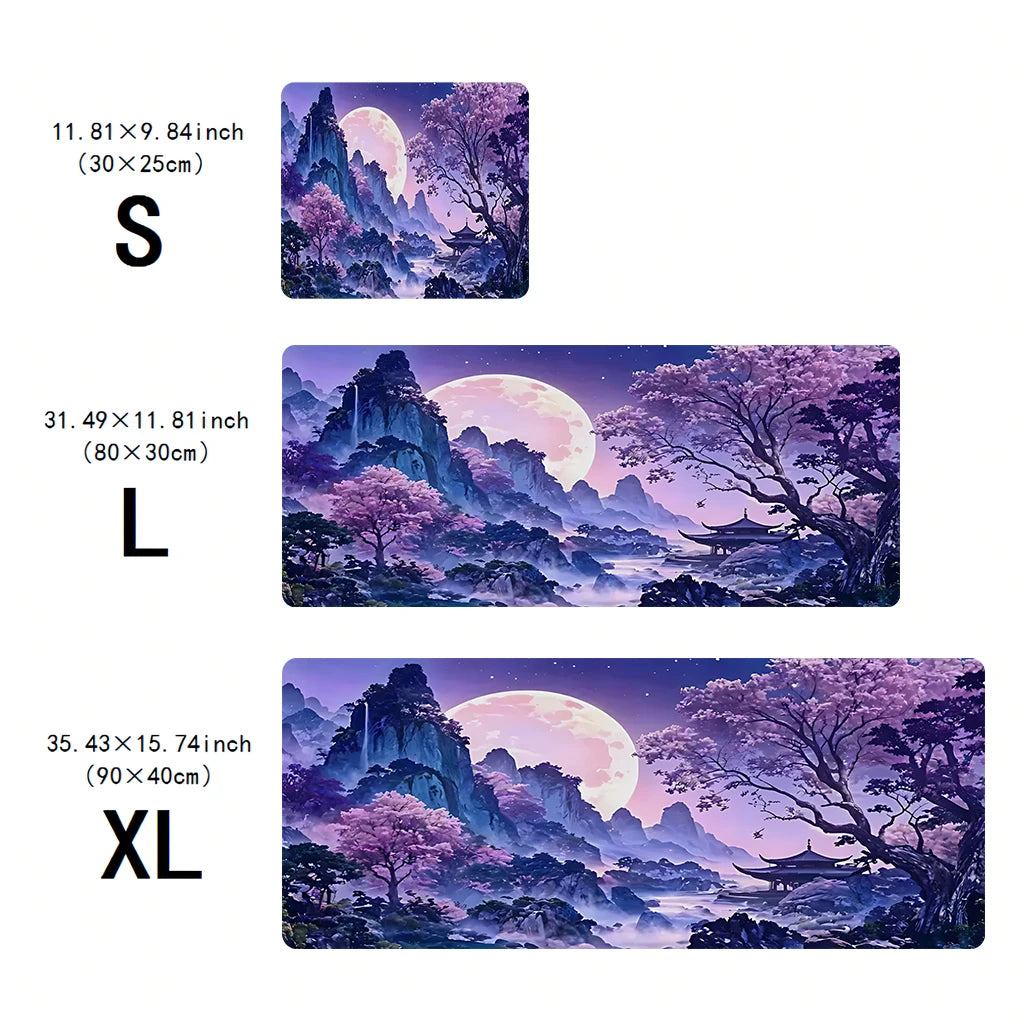 Tastatur- und Laptop-Unterlage – Fantasielandschaft – 900x400mm