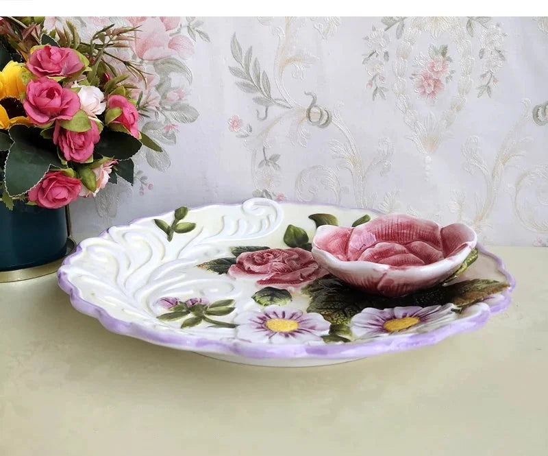 Handbemalte Keramiktasse – Europäischer Stil – 270ml