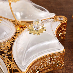 Snacktablett – Metall Blumendesign – 46cm