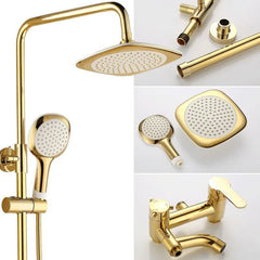 Duschset – Gold Titan Wandmontage