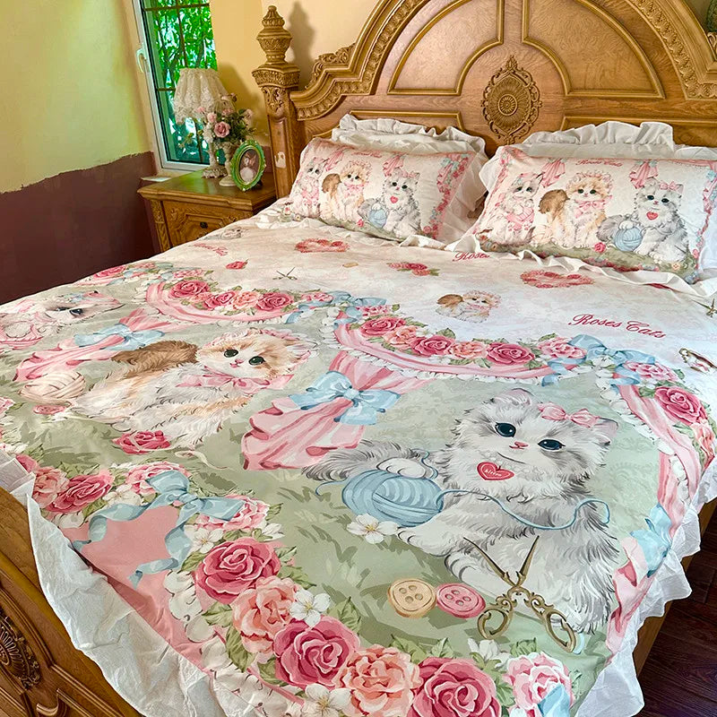 100% Baumwolle Bettdeckenbezug – Cartoon Prinzessin Stil – Twin, Queen, Double