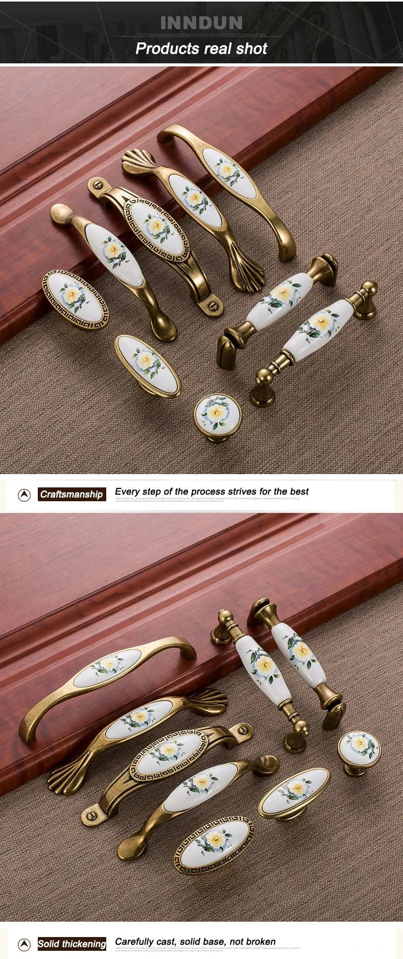 Keramik Schrankgriff – Vintage Design – 96mm