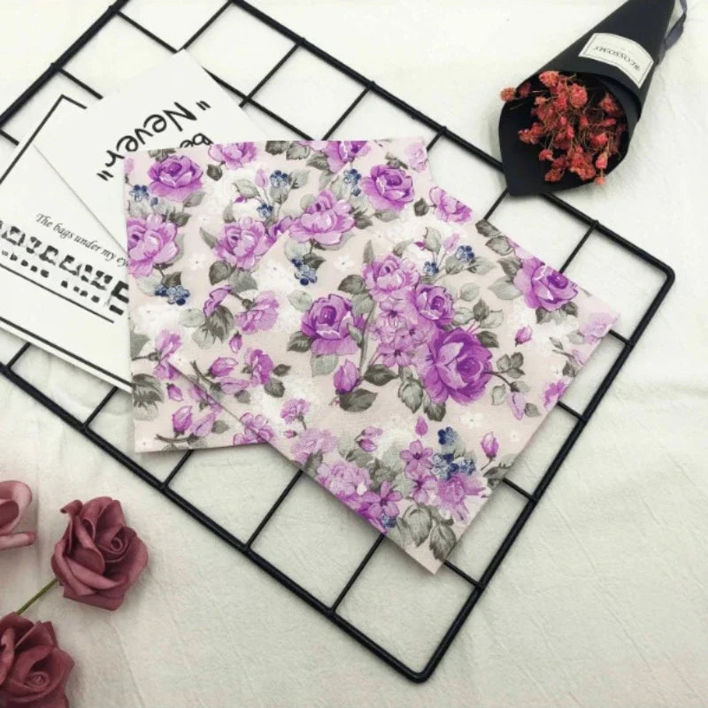 Bedruckte Papierservietten – Lila Blumen 2-lagig – 20er-Set