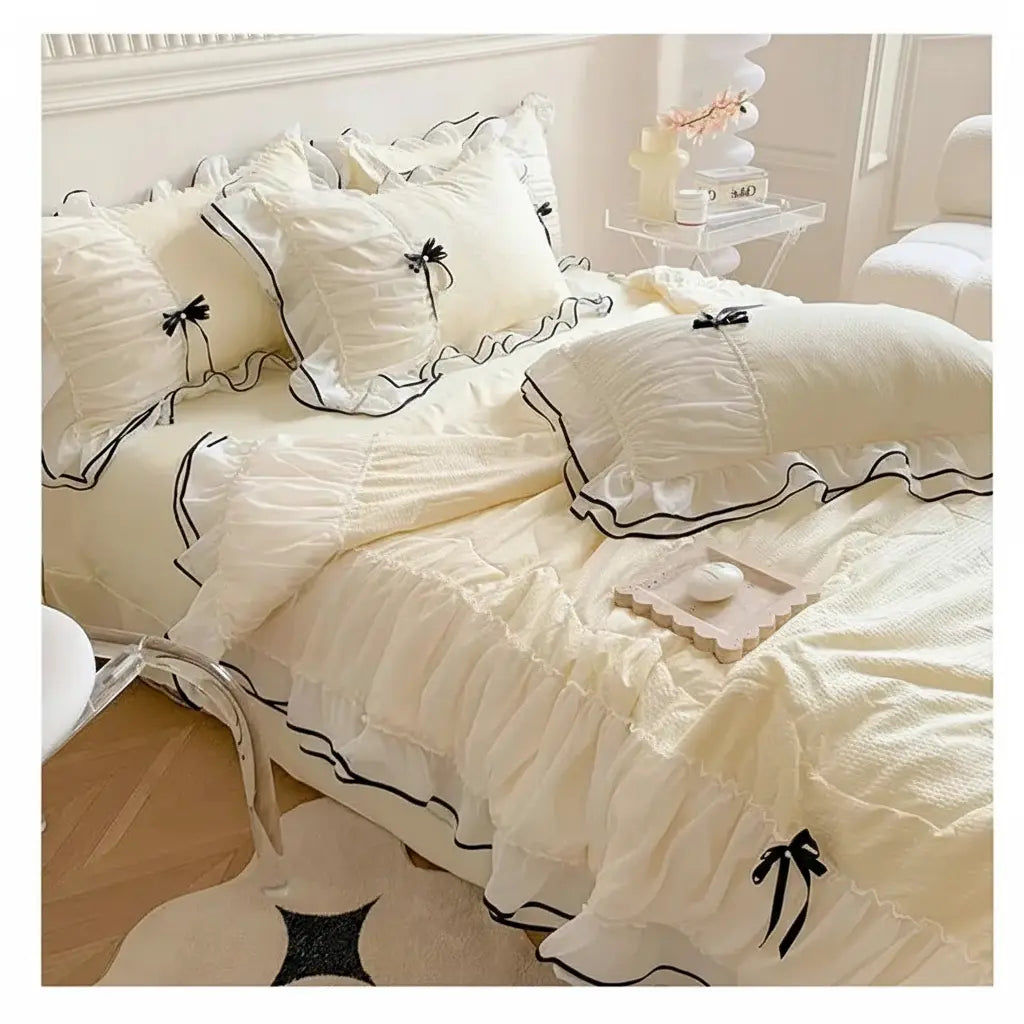 Sommersteppset – Spitze & Schleifendesign – 200x230cm